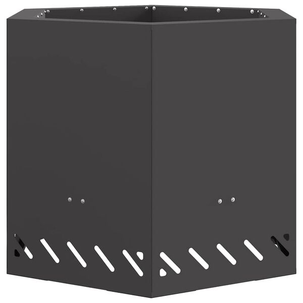 vidaXL Peč za ogenj brez dima Črna 58 x 58 x 51 cm Jeklo