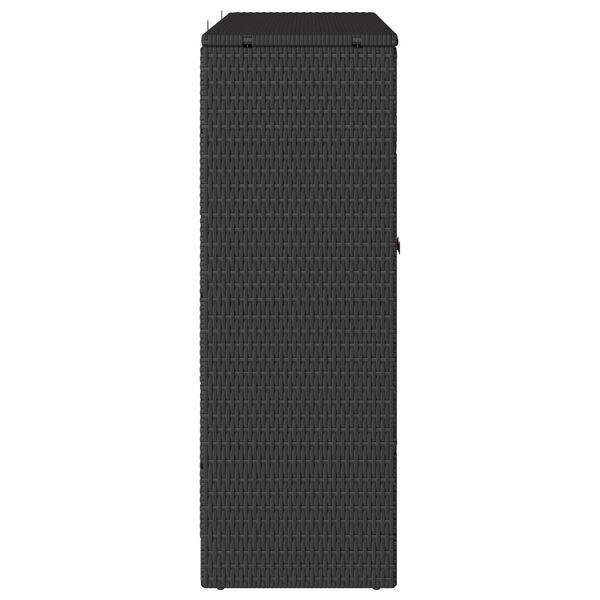 vidaXL Omarica za shranjevanje z vrati Črna 100 x 36 x 102 cm Ratan