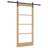 vidaXL Drsna vrata ORKDAL Naravna in črna 93 x 202 cm
