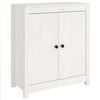 vidaXL Komoda bela 70x35x80 cm trdna borovina