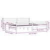 vidaXL Posteljni okvir bel iz trdnega lesa 200x200 cm