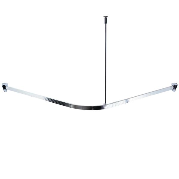 RIDDER Univerzalno kotno vodilo za tu&scaron; zaveso s kljukicami krom 52500