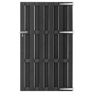 vidaXL Vrtna vrata WPC 100x180 cm siva