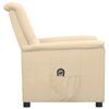 vidaXL Električni naslanjač krem tkanina