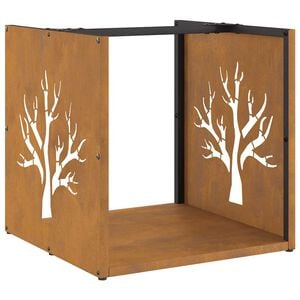 vidaXL Stojalo za drva 40x40x40 cm vremensko odporno jeklo