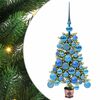 vidaXL Božično drevo med 150 LED z stojalom Zelena 65 cm PE