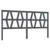 vidaXL Posteljno vzglavje sivo 206x4x100 cm trdna borovina