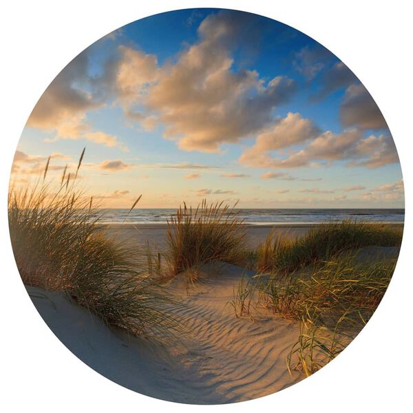 WallArt Okrogla tapeta Beachlife 142,5 cm