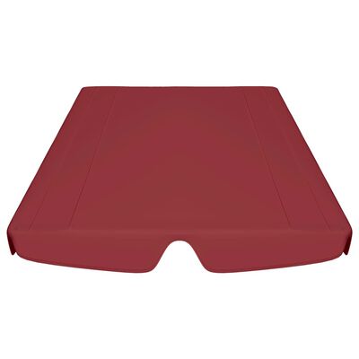 vidaXL Streha za vrtno gugalnico vinsko rdeča 188/168x145/110 cm