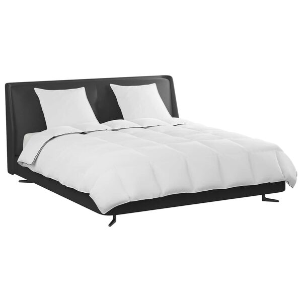 vidaXL Zimska posteljnina z blazino 3 pcs Bela Perje