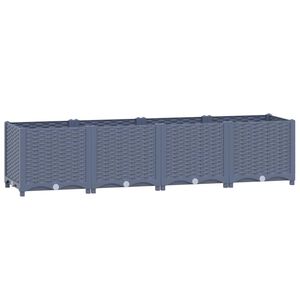 vidaXL Visoka greda 160x40x38 cm polipropilen