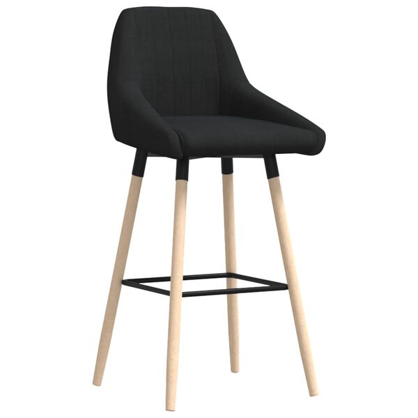 vidaXL Barski stolček črno blago