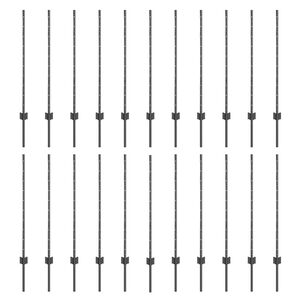 vidaXL Ograjni stebri 44 pcs Siva 140 cm Jeklo