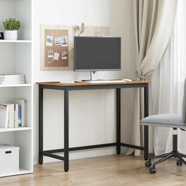 vidaXL miza Star les 80 x 50 x 76,5 cm Inženirski les in jeklo