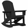 vidaXL Adirondack gugalniki 2 pcs Črna HDPE