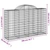 vidaXL Obokane gabion ko&scaron;are 25 kosa 200x50x120/140cm pocinkano železo