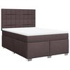 vidaXL Box spring postelja z vzmetnico temno rjav 140x190 cm blago