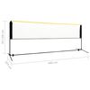vidaXL Nastavljiva mreža za badminton 400x103x94-158 cm kovinska
