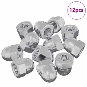 vidaXL Žirek 12 pcs srebrna M6 x 10 mm elezo