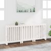 vidaXL Pokrov za radiator bela 210x21x85 cm trdna borovina
