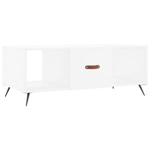 vidaXL Klubska mizica bela 102x50x40 cm inženirski les