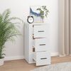 vidaXL Komoda bela 40x33x70 cm inženirski les