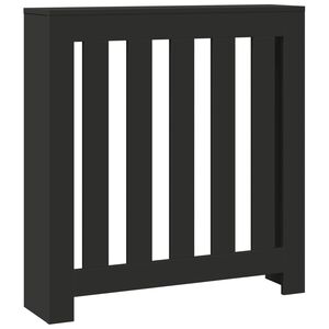 vidaXL Pokrov za radiator črn 78x20x82 cm inženirski les