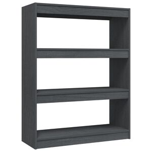vidaXL Knjižna omara za razdelitev prostora siva 100x30x103 cm