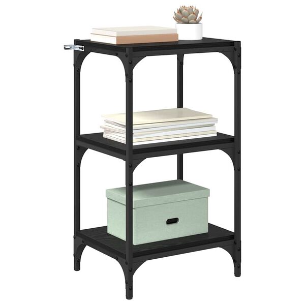 vidaXL Knjigovni omar Črni hrast 40 x 33 x 70,5 cm