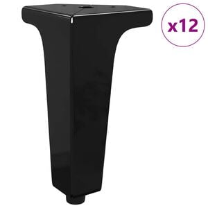 vidaXL Kosi pohi&scaron;tva 12 kos Črna 54,1 x 54,1 x 100 mm elezo