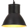 vidaXL Viseča svetilka 25 W črna okrogla 17 cm E27