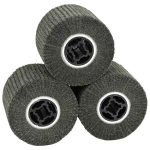 vidaXL Brusni valji 3 kos Črna 12 x 12 x 10 cm Sintetična vlakna