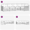 vidaXL Zunanja garnitura za sedenje z blazino 5 pcs Naravna in smetana