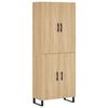 vidaXL Visoka komoda sonoma hrast 69,5x34x180 cm inženirski les