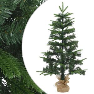 vidaXL Mini božično drevesce 45 cm PVC in PE Zelena