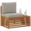 vidaXL Zunanji konec kavča Naravna 91 x 63 x 73 cm Masiven les akacije
