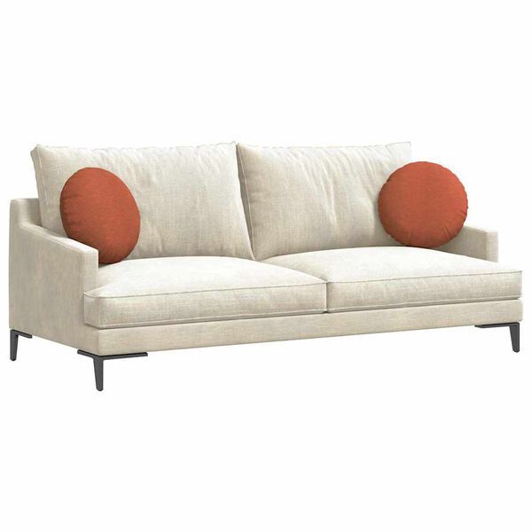 vidaXL Sedežne blazine 2 pcs Rdeče oranžna &Oslash; 40 cm Žametna tkanina