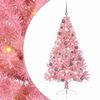 vidaXL Umjetna preddekorirana božićna jelka Roza 180 cm PVC