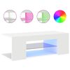 vidaXL TV omarica z LED lučkami bela 90x39x30 cm