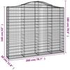 vidaXL Obokane gabion ko&scaron;are 13kosov 200x30x160/180cm pocinkano železo