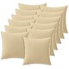vidaXL Prevleka za blazino 12 pcs HEERLEN Bež 40 x 40 cm Poliester