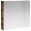 vidaXL Kopalni&scaron;ka ogledalna omara Dimljeni oreh 80 x 14.5 x 70 cm