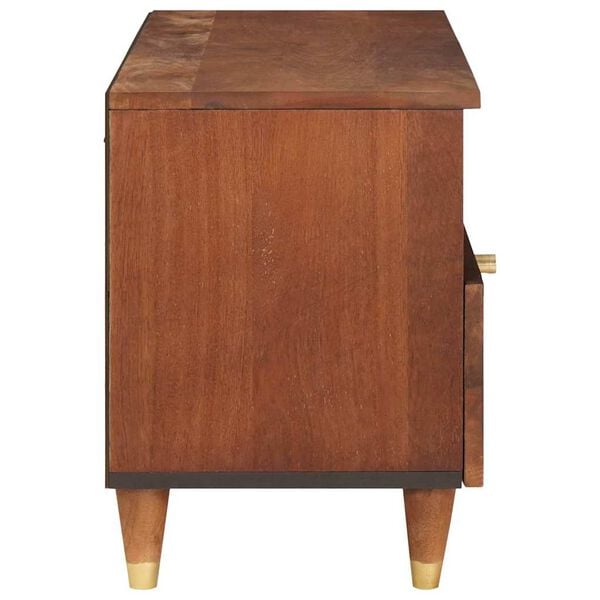 vidaXL Omare in policami za shranjevanje medijev s predalom Rjava