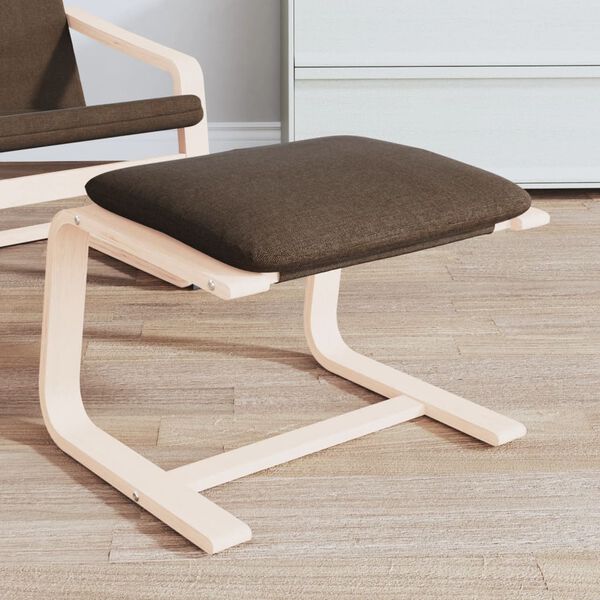 vidaXL Stolček za noge temno rjav 51x41x40 cm blago