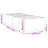 vidaXL Posteljni okvir brez vzmetnice temno siv 100x200 cm blago