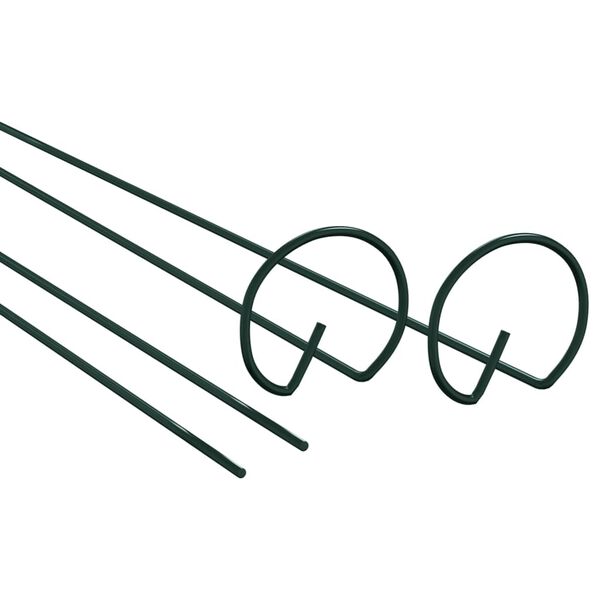 vidaXL Oporni stebri za vrtne rastline 20 kosov zeleni 61 cm jeklo