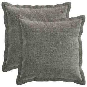 vidaXL Prevleka za blazino 2 kos HOUTEN Temno siva 30 x 30 cm