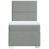 vidaXL Box spring postelja z vzmetnico svetlo siv 100x200 cm blago