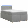 vidaXL Postelja boxspring z vzmetnico Svetlo siva 120 x 190 cm Blago