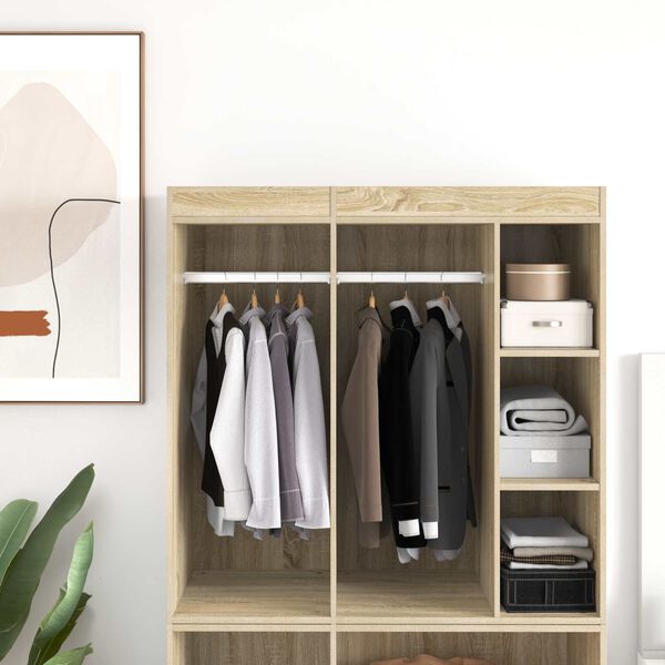 vidaXL Palica za omaro 12 pcs srebrna 764 x 15 x 29 mm